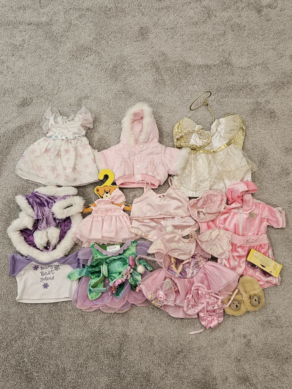 Large Build-a-Bear BAB Girl Clothing Lot Princess Fairy Coat Tracksuit Dress